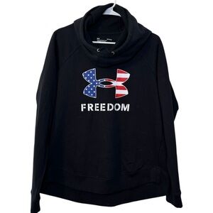 Under Armour Women's Black Hoodie with Flag Logo
